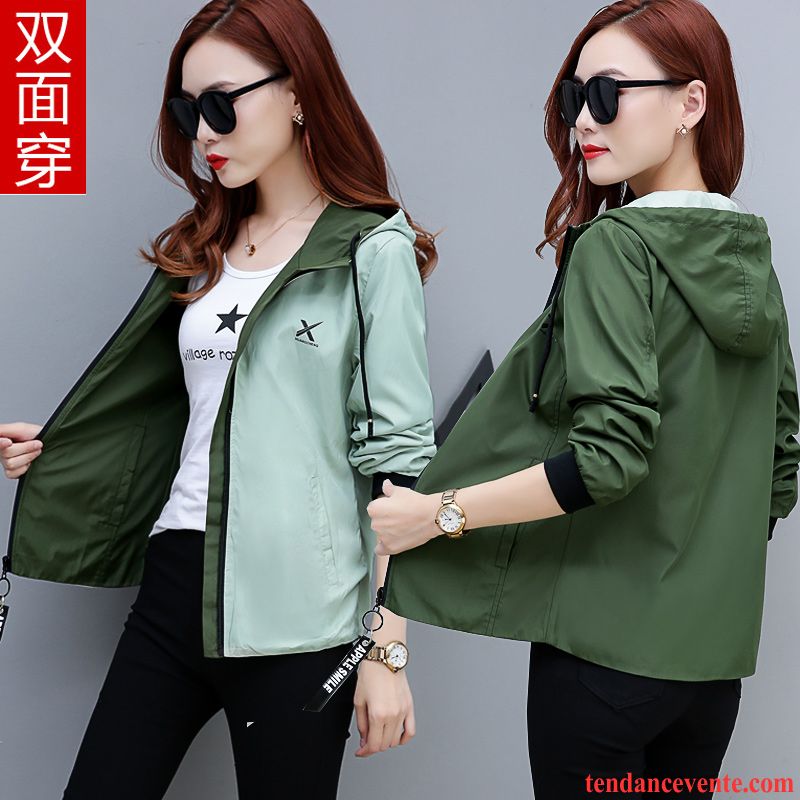 Veste Femme Long Hiver L'automne Vêtements De Baseball Printemps Vert Baggy Étudiant Courte Pardessus Veste Femme Tous Les Assortis Tendance Pierre Soldes