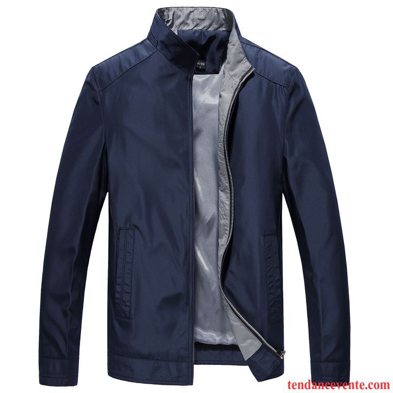 Veste Manche Cuir Homme L'automne Renforcé Homme Pardessus Hiver Veste