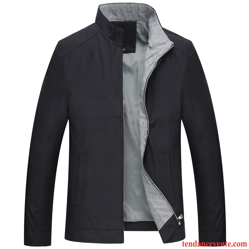 Veste Manche Cuir Homme L'automne Renforcé Homme Pardessus Hiver Veste