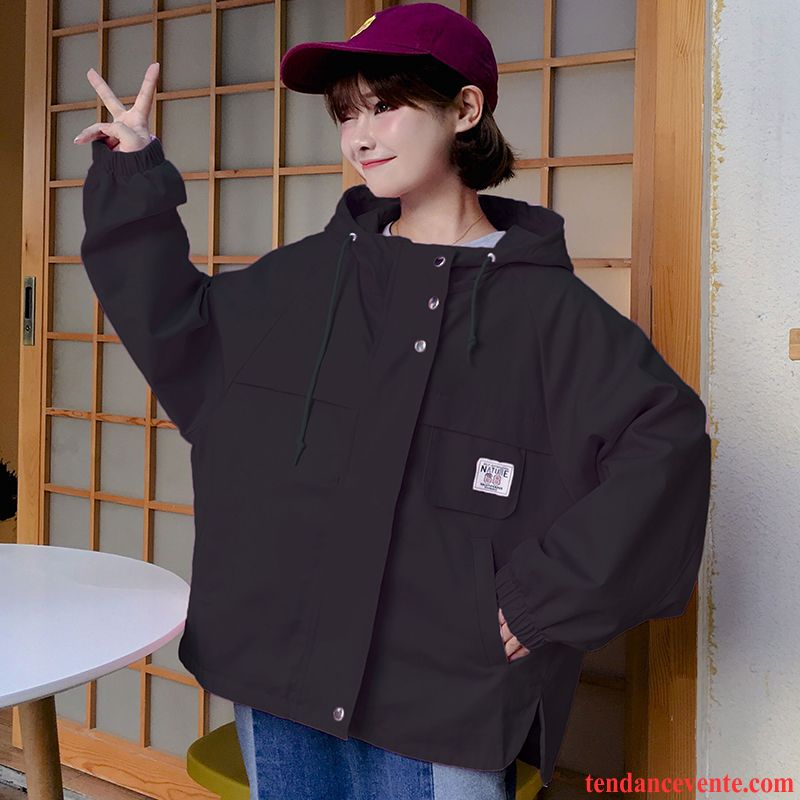 Veste Printemps Femme Pardessus Bureau L'automne Tous Les Assortis Capuche Baggy Étudiant Vêtements De Baseball Veste Femme Printemps Pensée