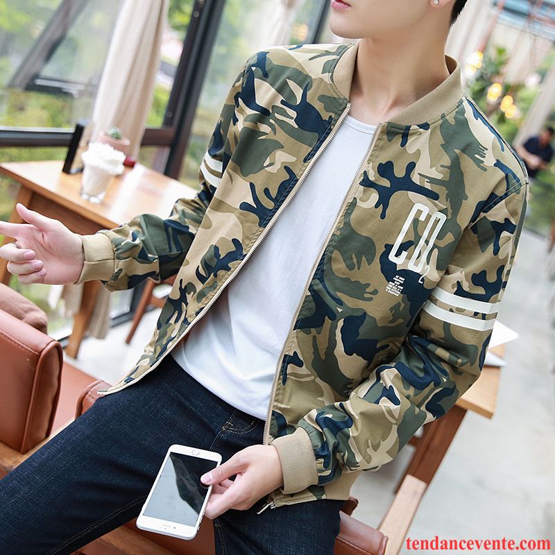 Veste Velours Homme Noir Veste Hiver Camouflage Étudiant Homme L'automne Renforcé Tendance Bleu Plus De Velours Pardessus Corail