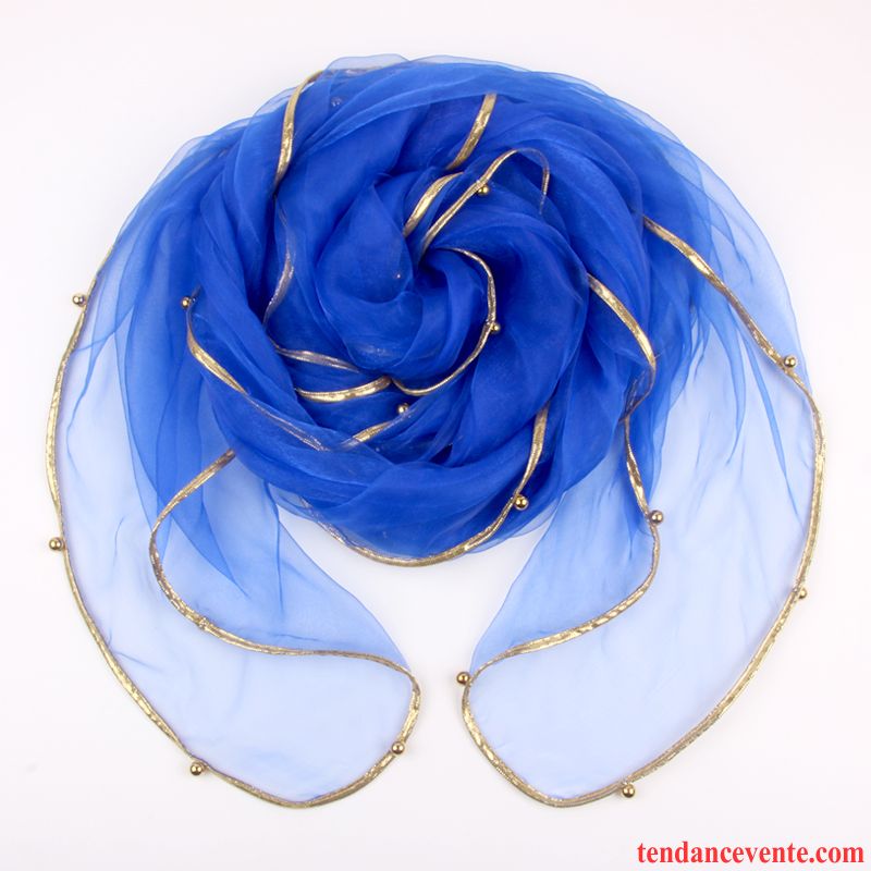 Écharpe Femme Foulard Simple Section Mince Gros Été Hiver Rose Pure