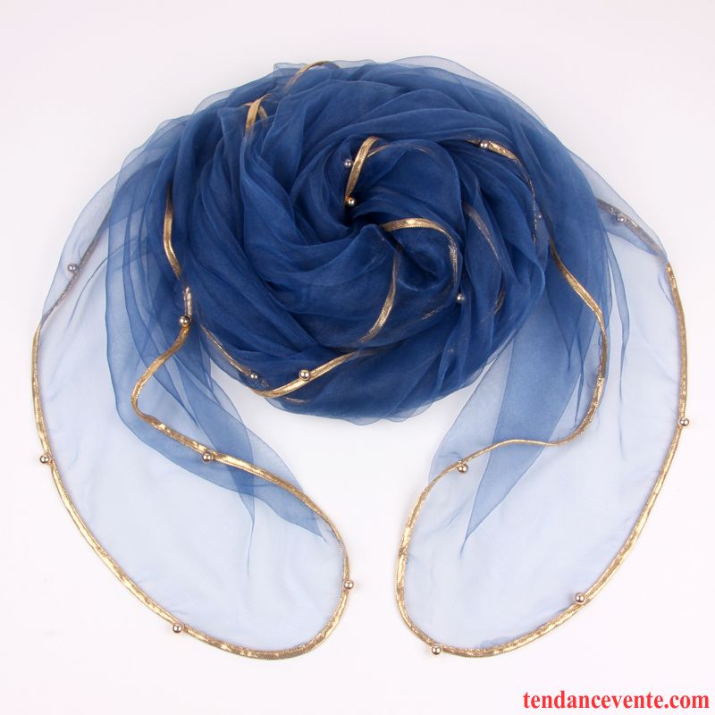 Écharpe Femme Foulard Simple Section Mince Gros Été Hiver Rose Pure