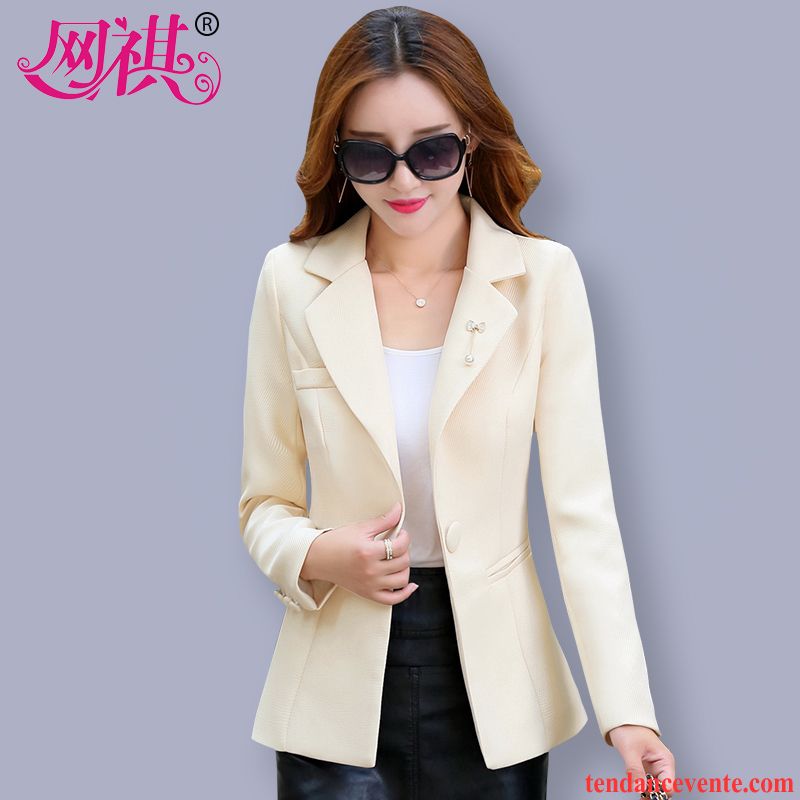 Blazer Courte Habillée Femme Longues Hiver Pardessus Blazer Tendance Court Printemps Une Veste Femme Dame L'automne Vêtements D'hiver Soldes