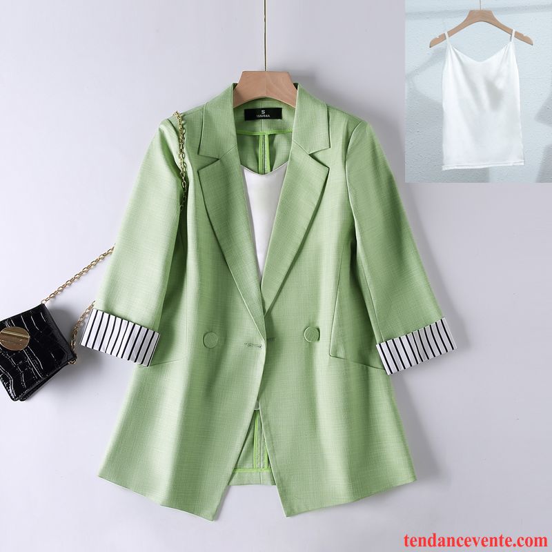 Blazer Femme Printemps Tempérament Costume Pardessus Mode Légère Rouge Vert