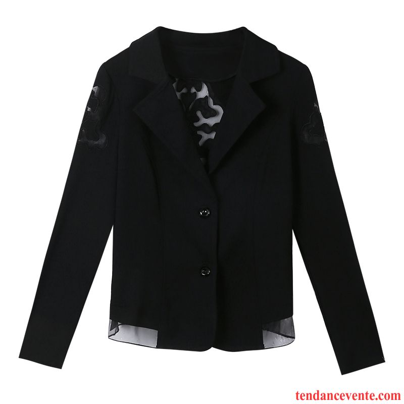 Blazer Femme Taillissime Slim Longues Printemps Été Légère Noir