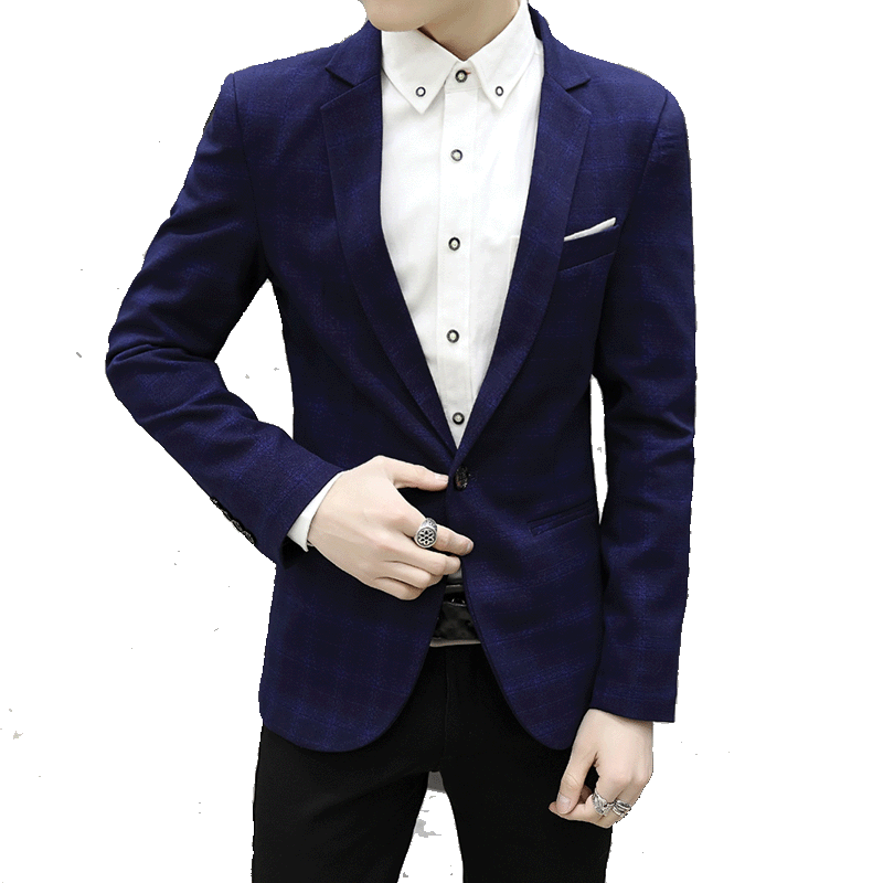 Blazer Homme Une Veste Décontractée Slim L'automne Printemps Pardessus