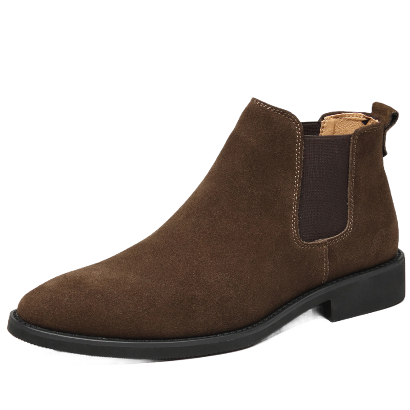 Bottes Homme Chauds Angleterre Tous Les Assortis Hautes Gros L'automne Marron