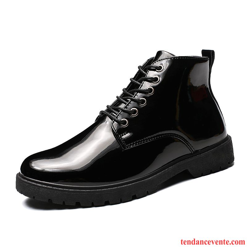 Bottes Homme Derbies Tendance Hautes Tous Les Assortis Été Bottes Martin Noir