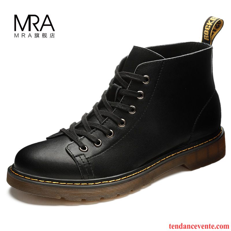 Bottes Homme Hautes Chaussures De Travail Bottes Courtes Tous Les Assortis Imperméable Bottes Martin Noir