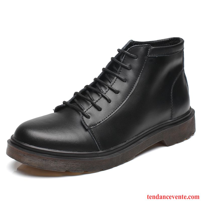 Bottine Homme Daim Bureau Homme Angleterre Tendance Chaussures En Coton Cuir Véritable Décontractée Printemps