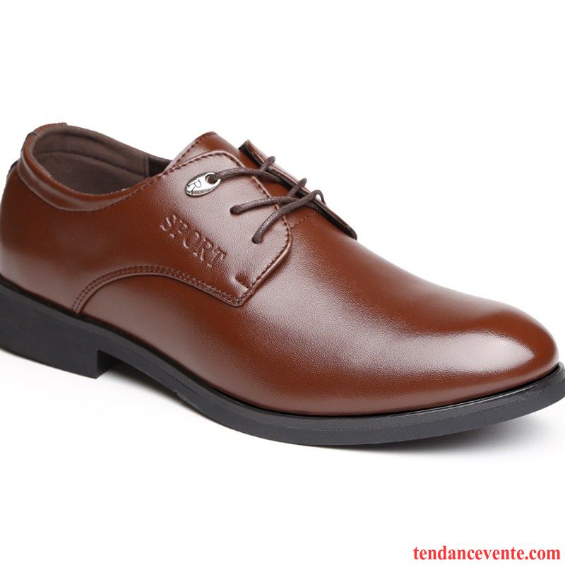 Bottines Homme Cuir Soldes L'automne Printemps Jeunesse Plus De Velours Laçage Entreprise Bout Rond Décontractée Angleterre Homme Tendance Chaussures De Mariage Écarlate Soldes