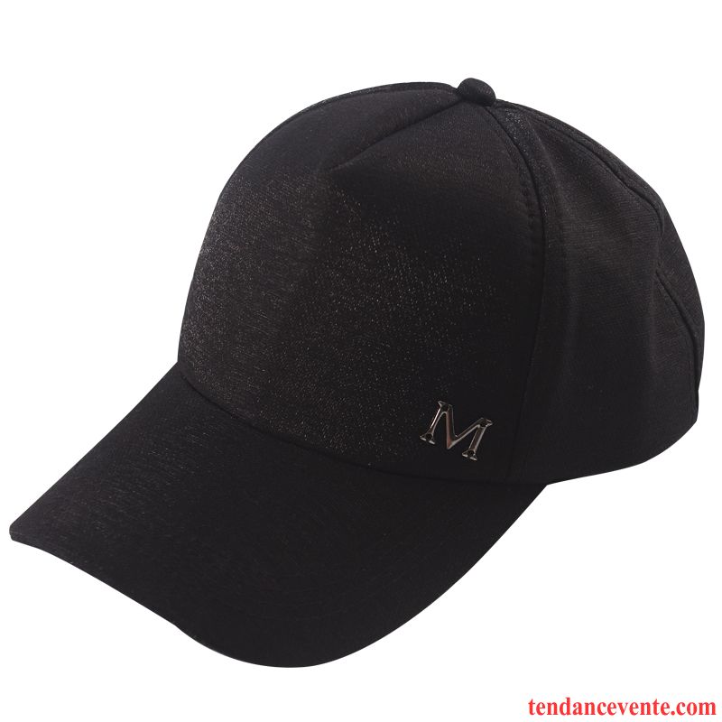 Casquette / Chapeau Femme Lettre Été Homme Casquette De Baseball Ombre Tendance Noir