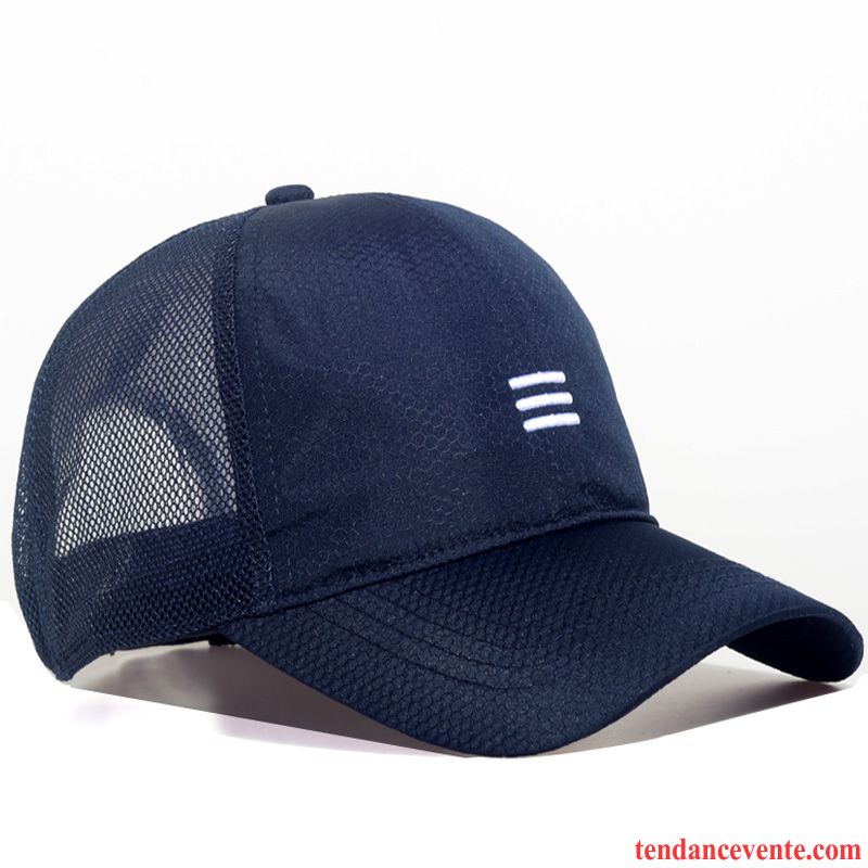 Casquette / Chapeau Homme Grande Taille Gros Été Respirant Casquette De Baseball Ombre Bleu Marin