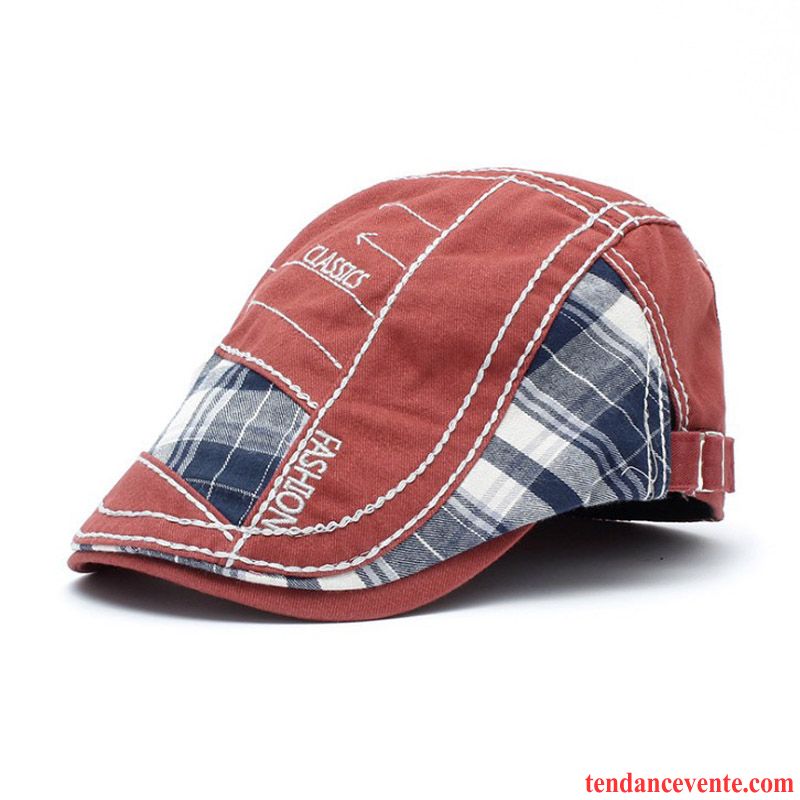 Casquette / Chapeau Homme Tendance Peintre L'automne Du Froid Hiver Printemps Rouge