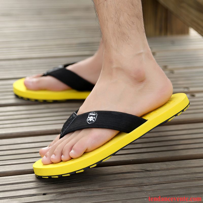 Chausson D Été Homme Décontractée Antidérapant Tendance Taillissime Homme Été Plage Chaussons Lawngreen