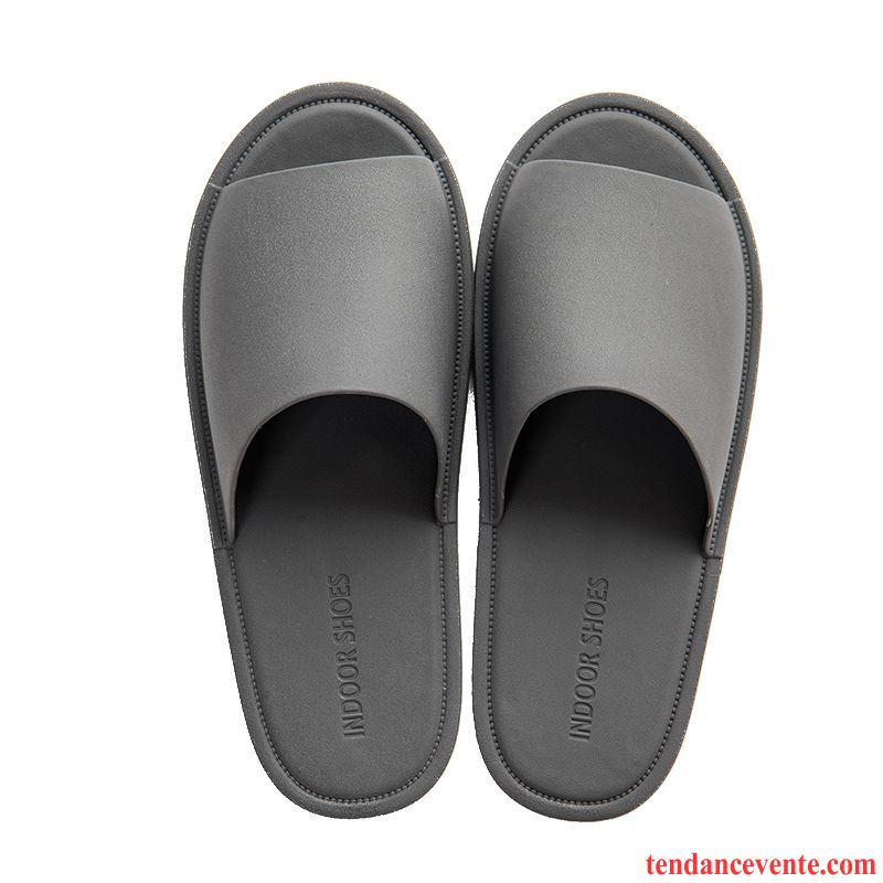 Chaussons Tongs Homme Femme Été Antidérapant Semelle Doux Gris