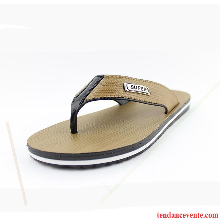 Chaussons Tongs Homme Flats Antidérapant Tendance Plage Sandales Été