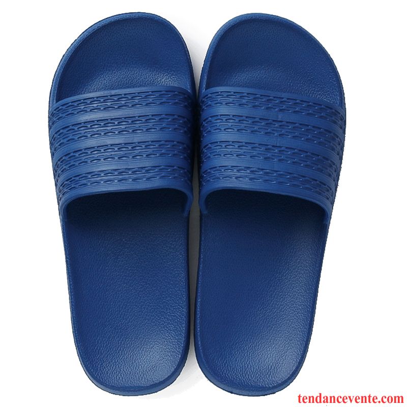 Chaussons Tongs Homme Léger Dame Antidérapant Fantaisie Été Bleu Marin