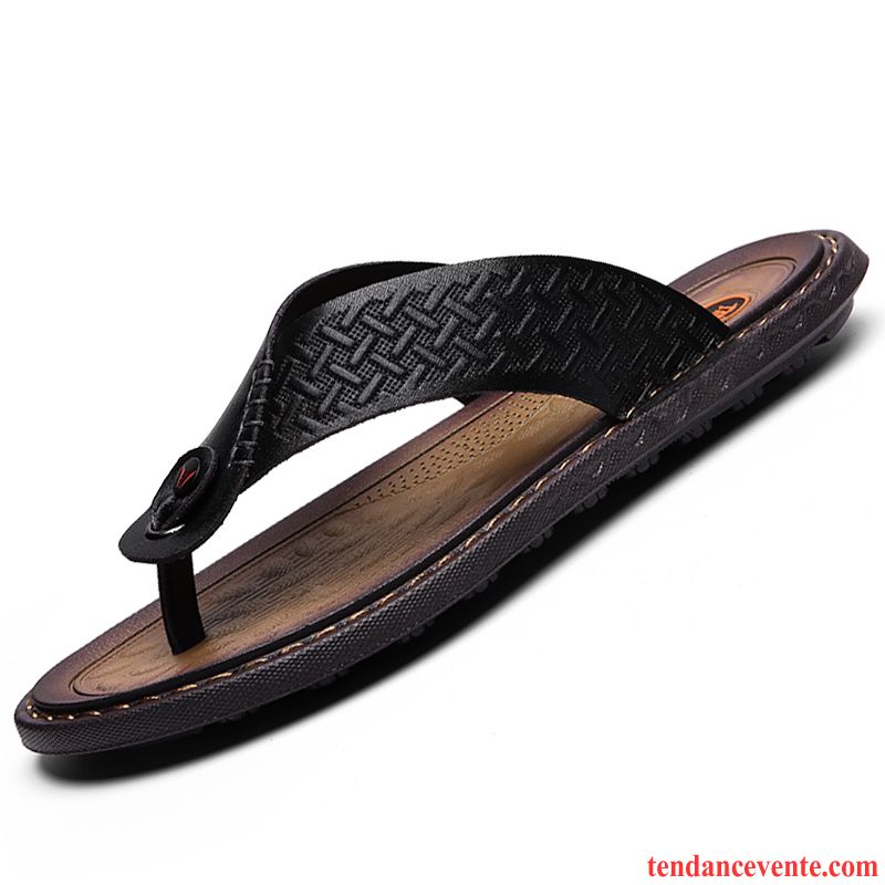 Chaussons Tongs Homme Plage Taillissime Gros Été Noir