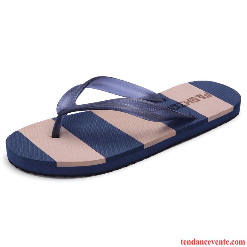 Chaussons Tongs Homme Plage Été Tendance Personnalité Antidérapant Bleu