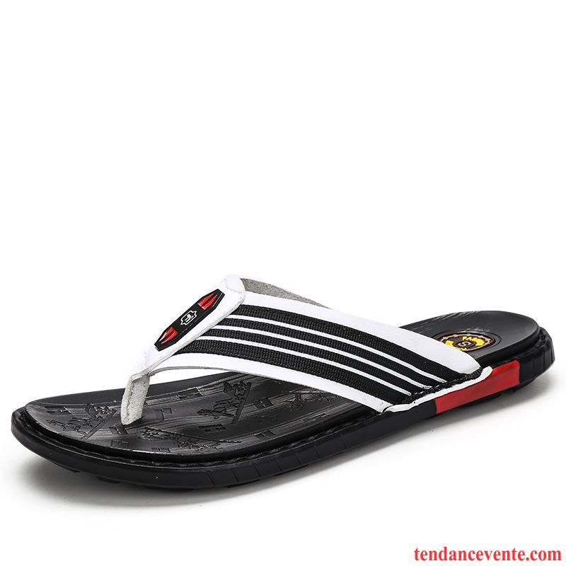 Chaussons Tongs Homme Tendance Sandales Été Plage Personnalité Noir