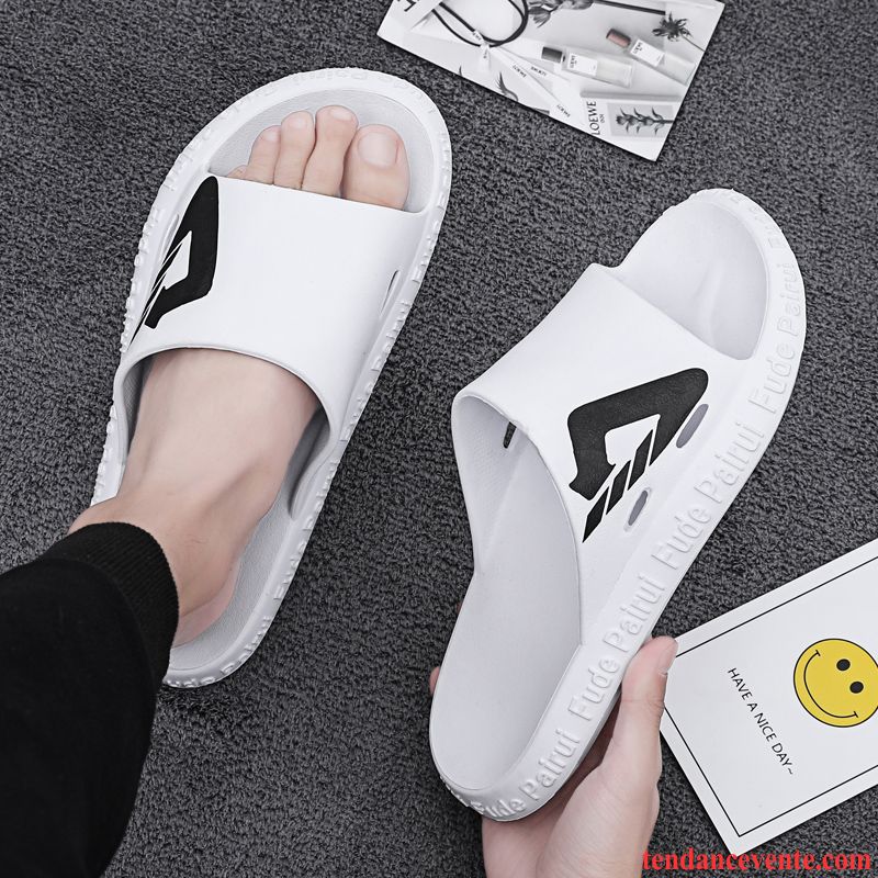 Chaussons Tongs Homme Tous Les Assortis Été Mode Tendance Plage Blanc