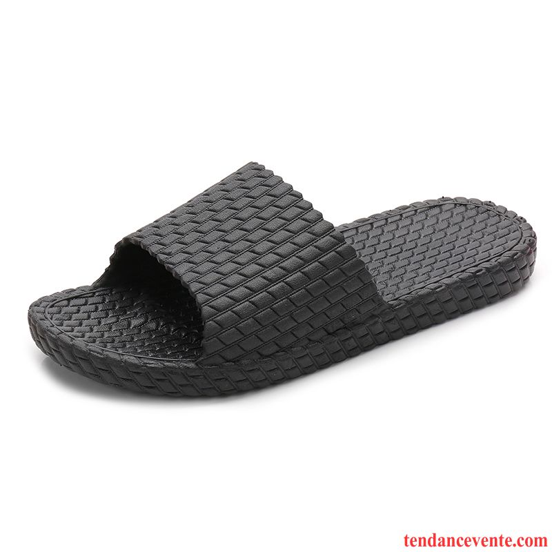 Chaussons Tongs Homme Été Femme Antidérapant Offre Spéciale Noir