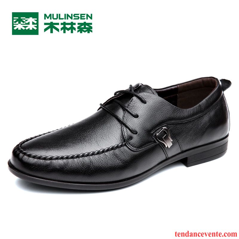 Chaussure Botte Homme Pas Cher Décontractée Basse Jeunesse Laçage Respirant Homme Cuir Véritable Entreprise Printemps