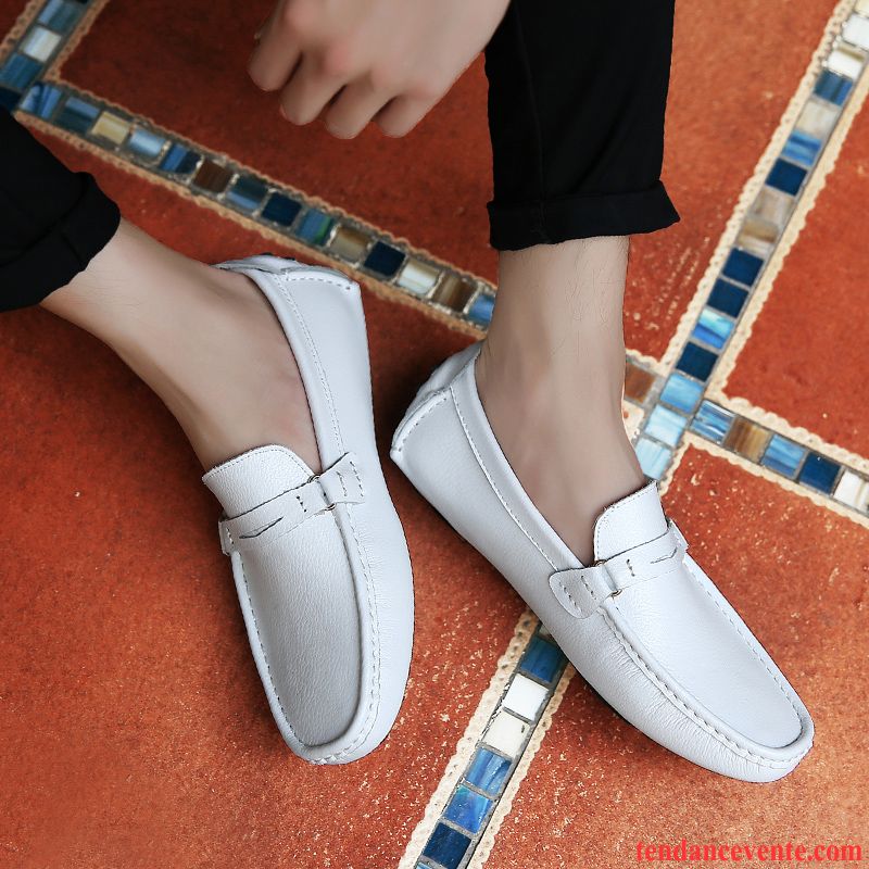 Chaussure Mocassin Luxe Homme Mode Homme Décontractée Paresseux Tendance L'automne Blanc Derbies Tous Les Assortis Angleterre