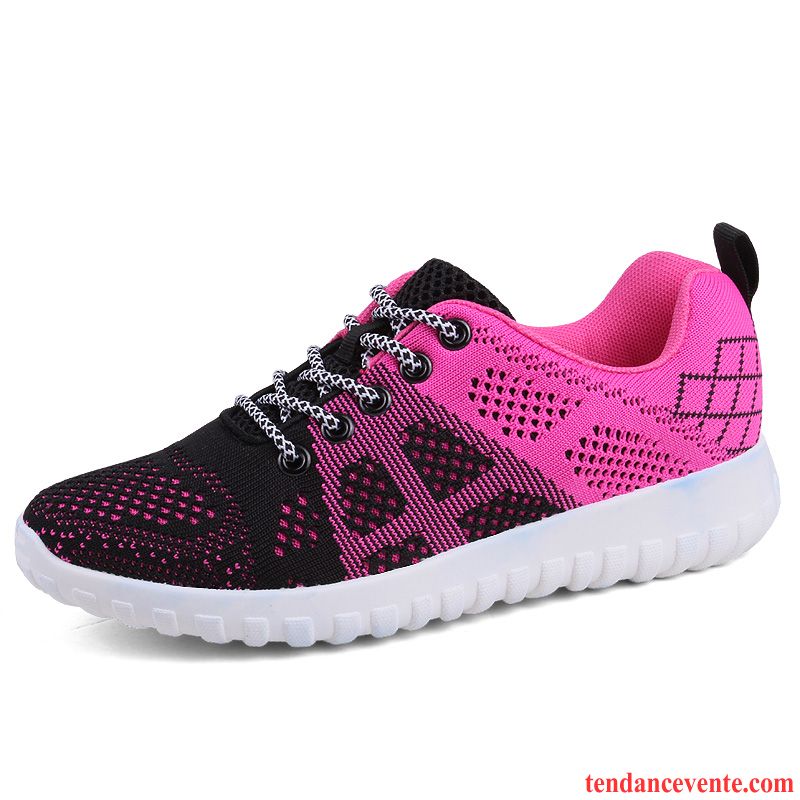 Chaussure Running En Salle Femme Printemps Tissage En Vol Femme Chaussures De Course Décontractée Sport Tendance Respirant Mode