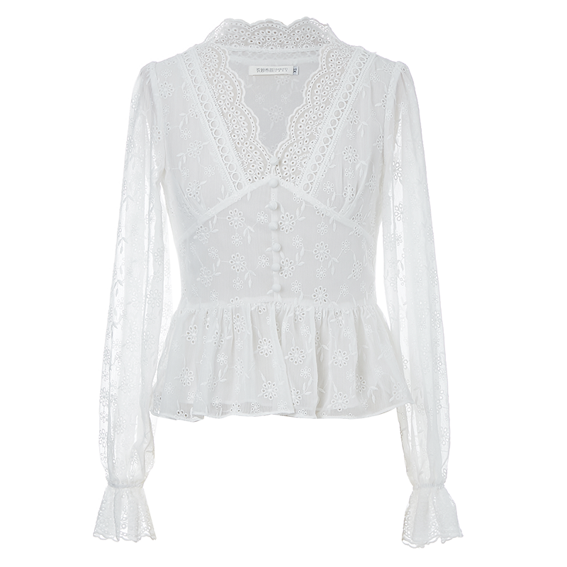 Chemisiers Femme Printemps Chemise Mousseline De Soie Une Veste Blanc