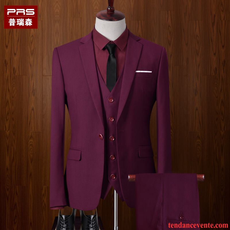 Costume De Mariage Pas Cher Homme Professionnel Blazer Mariage De Travail Ensemble Tomate