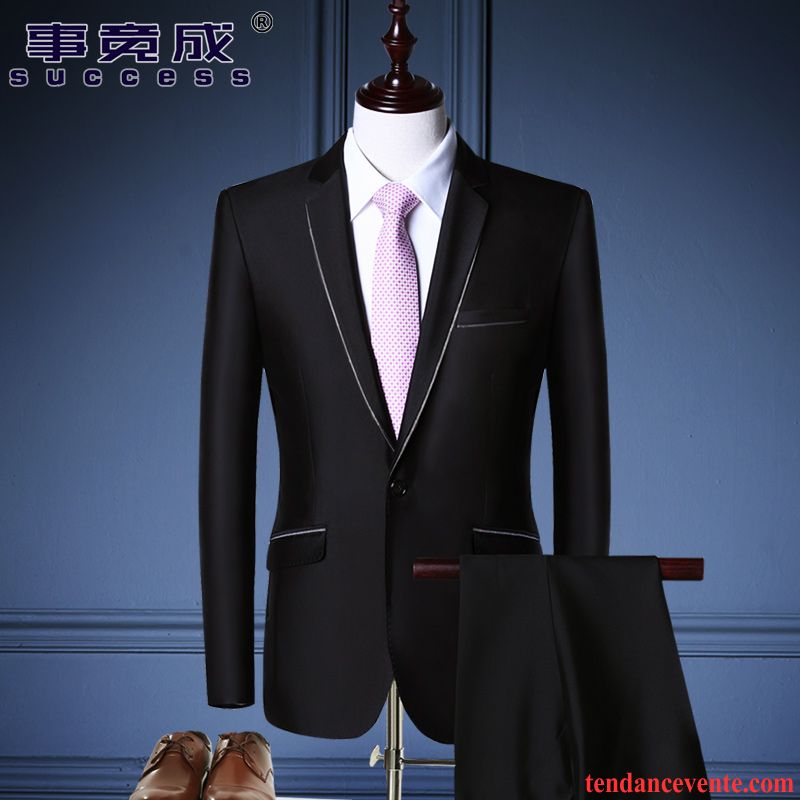 Costume Mariage Homme Noir De Travail Ensemble Homme Slim Mariage Costume Pas Cher