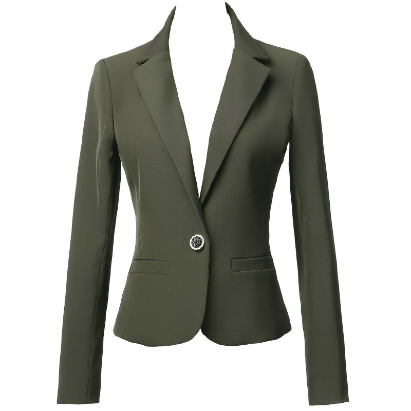 Costumes Blazer Femme Printemps Une Veste Pardessus Court L'automne Rouge Vert