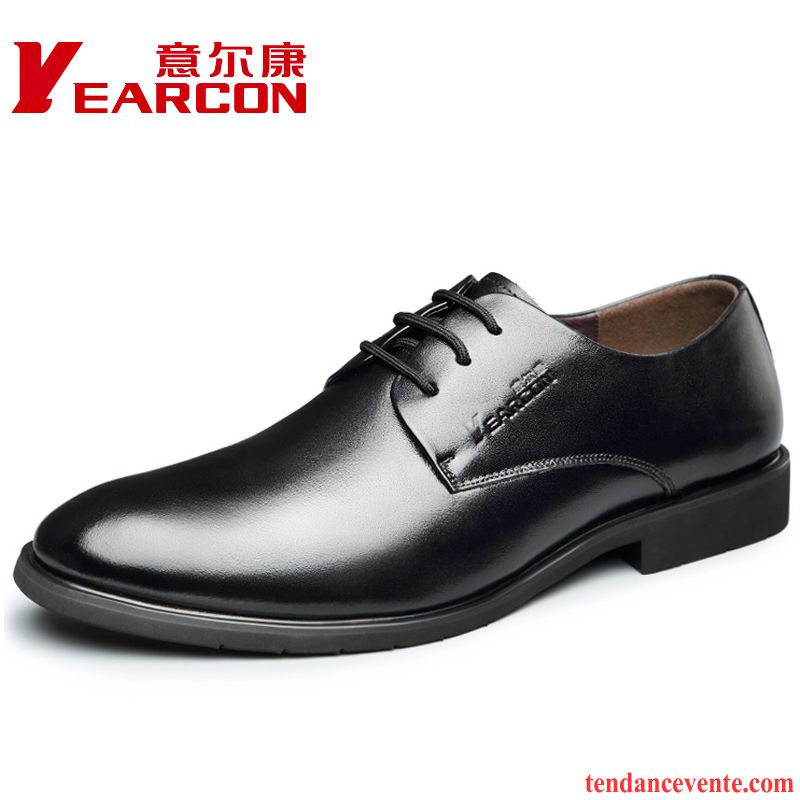 Derbies Blanches Plates Homme Homme Angleterre Entreprise Laçage Pointe Pointue Cuir Véritable Chaussures De Mariage