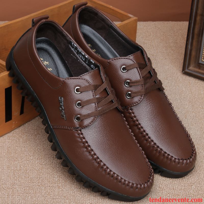 Derbies Camarguaises Angleterre Homme Décontractée Chauds Chaussures En Coton Plus De Velours Hiver Entreprise Semelle Doux Basse Rouge Pas Cher