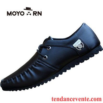 Derbies D Été Homme Noir Blanc Tendance Décontractée Jeunesse Tous Les Assortis Printemps Homme Angleterre Ambre