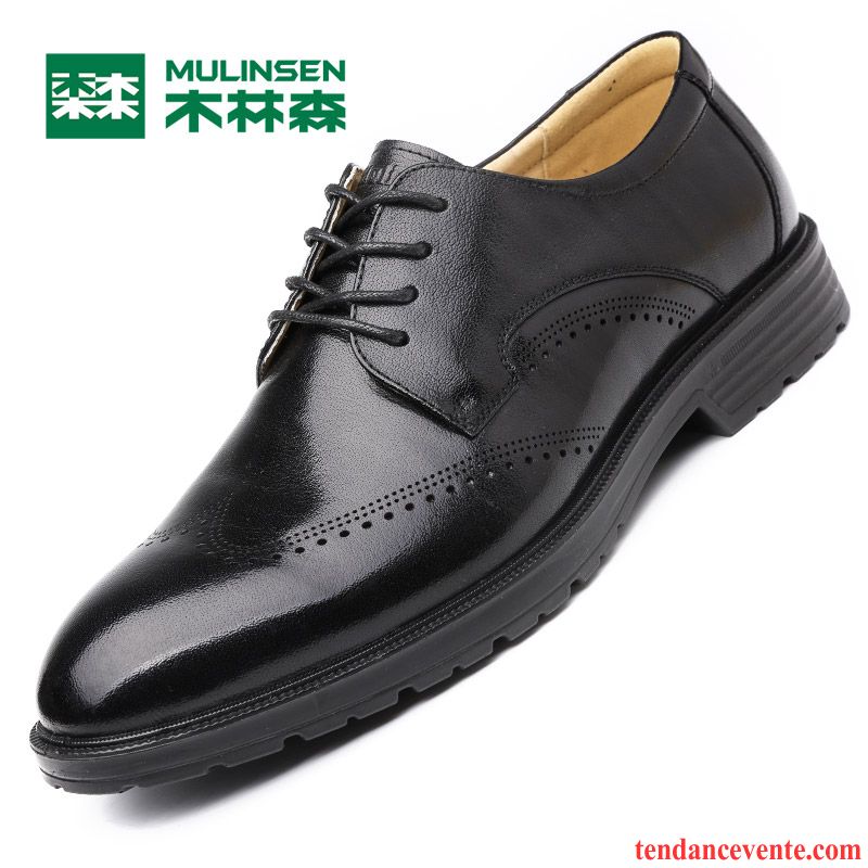 Derbies Hautes Cuir Homme Homme Fleur Décontractée Laçage Entreprise Printemps Saumon