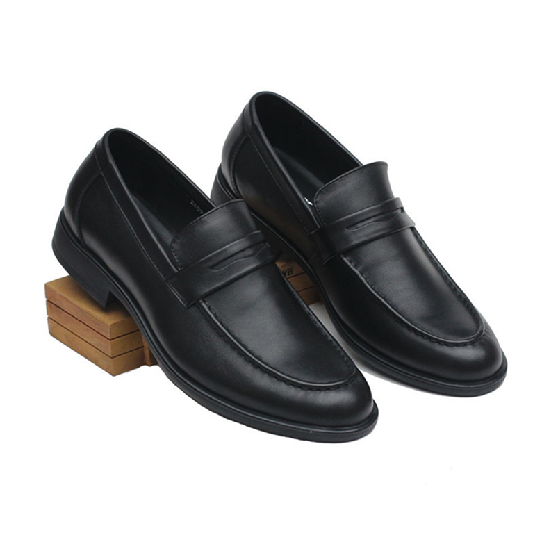 Derbies Homme Angleterre Chaussures De Mariage Cuir Véritable Entreprise Dessus Cuir Décontractée Noir