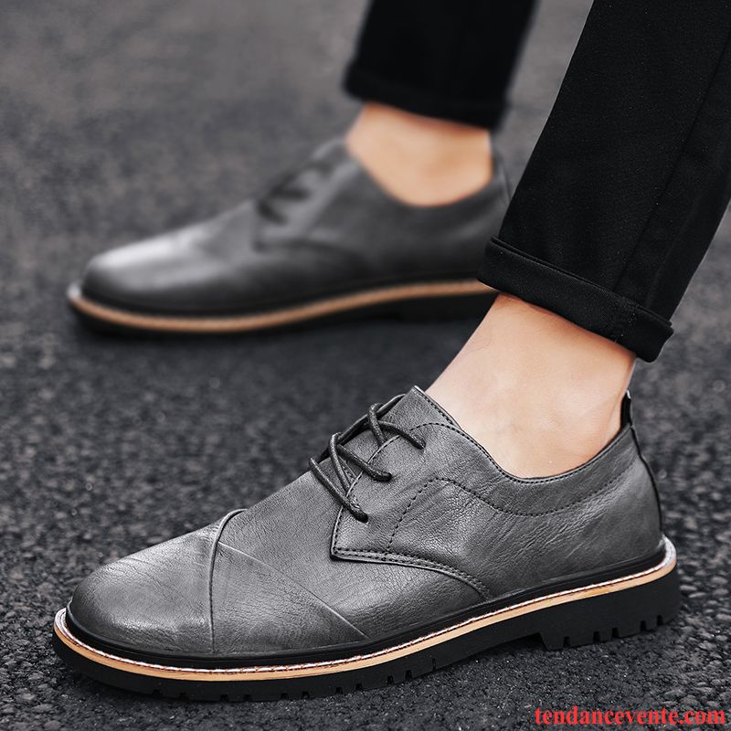 Derbies Homme Entreprise Jeunesse Printemps Respirant Tendance Tous Les Assortis Gris