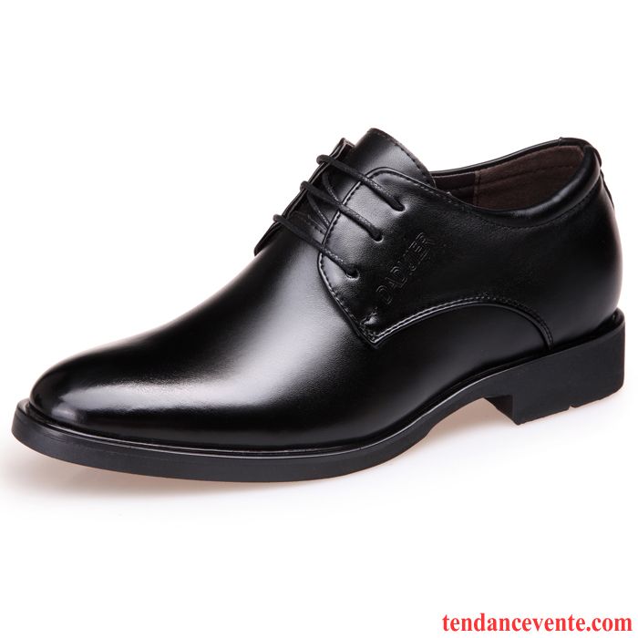 Derbies Rouges Homme Décontractée Homme Pointe Pointue Laçage Entreprise Tendance Chaussures De Mariage Été Augmenté Cuir Véritable Angleterre