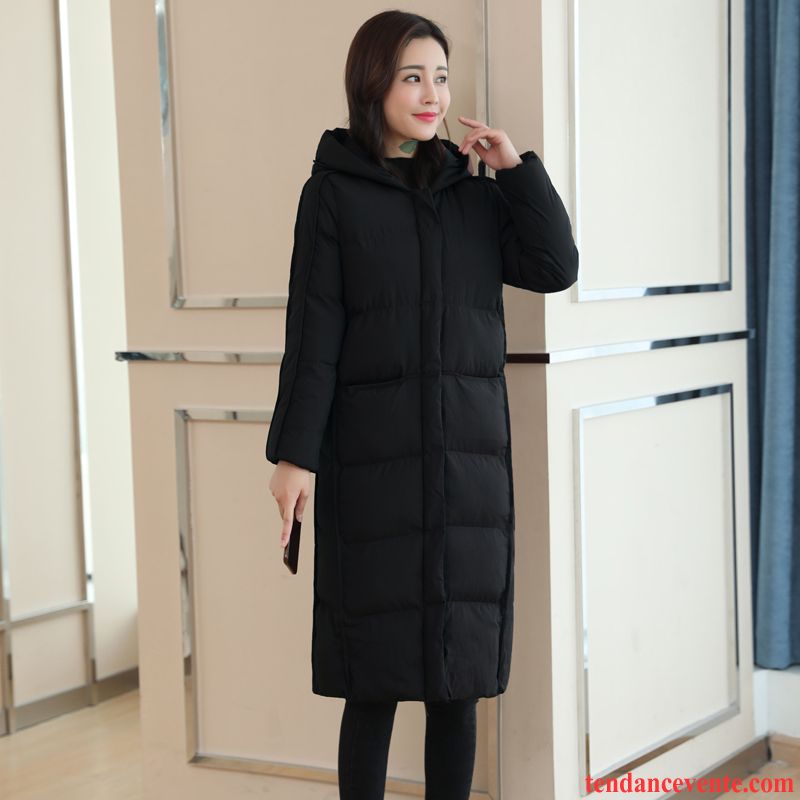 Doudoune Col Fourrure Pour Femme Slim Noir Taillissime Manteau En Coton Matelassée Renforcé Pardessus Femme Hiver Longue