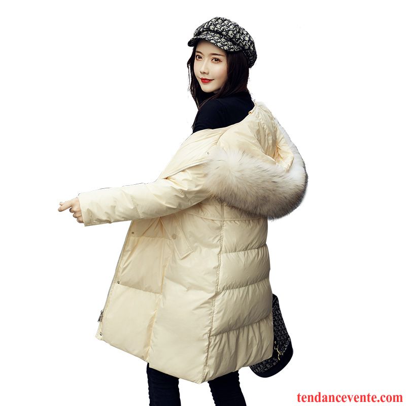 Doudoune Femme Décontractée Personnalité Tendance Longues Hiver Confortable