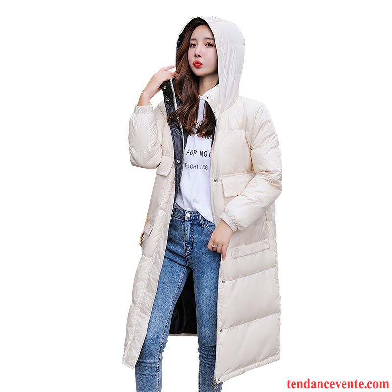 Doudoune Femme Hiver Confortable Chauds Personnalité Baggy Capuche Blanc