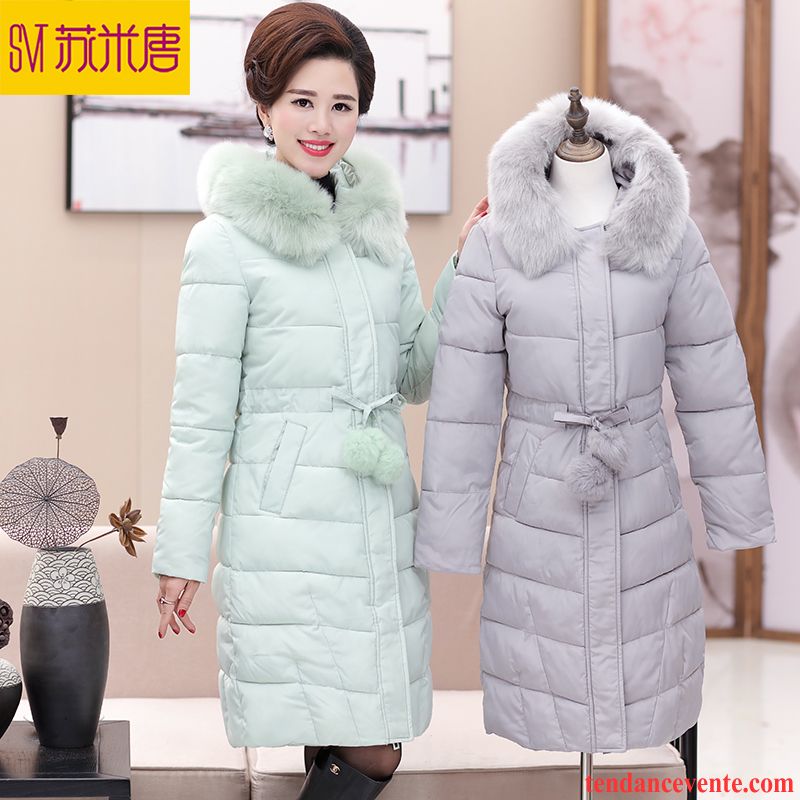 Doudoune Femme Plume Pas Cher Longue Femme Renforcé Hiver Manteau En Coton Vêtements D'hiver Matelassé Mince Pardessus Lavande