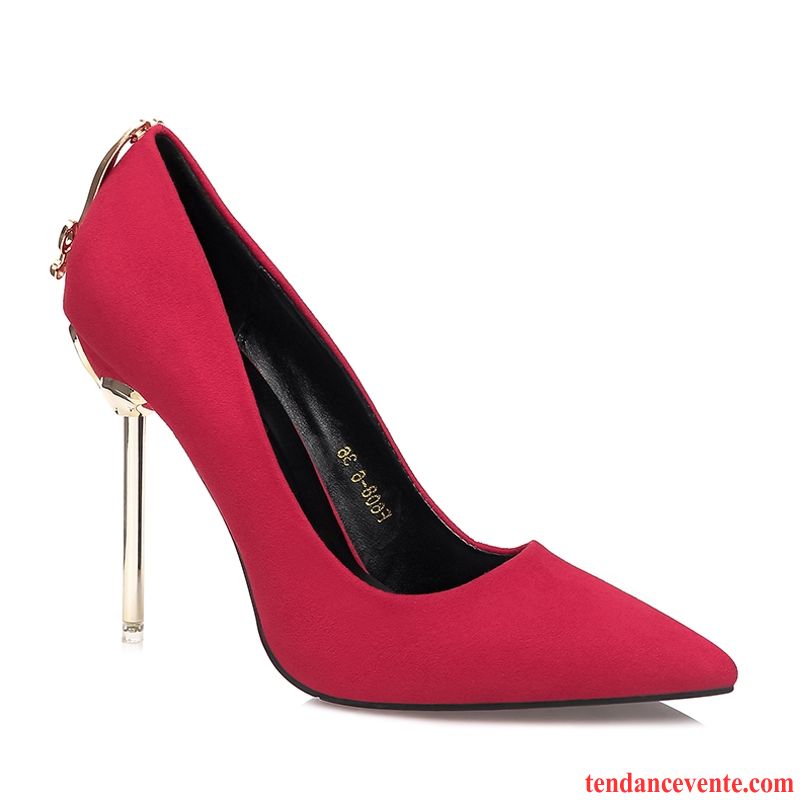 Escarpins Femme L'automne Chaussures De Mariage Derbies Printemps Sexy Tous Les Assortis Rouge