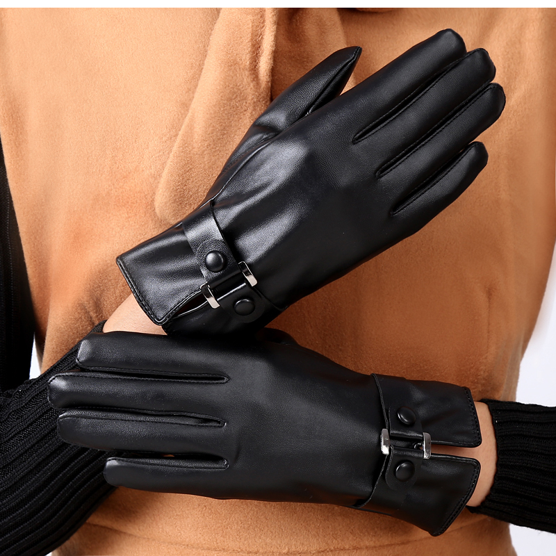 Gant Femme Cyclisme Hiver Garder Au Chaud Plus De Cachemire L'automne Écran Tactile Noir