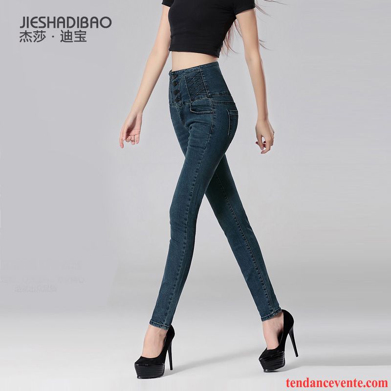 Jean Slim Femme Taille Basse Extensible Maigre Renforcé Clair Femme Pantalon Mince Forme Haute Cintrée Taillissime Plus De Velours Slim Vente