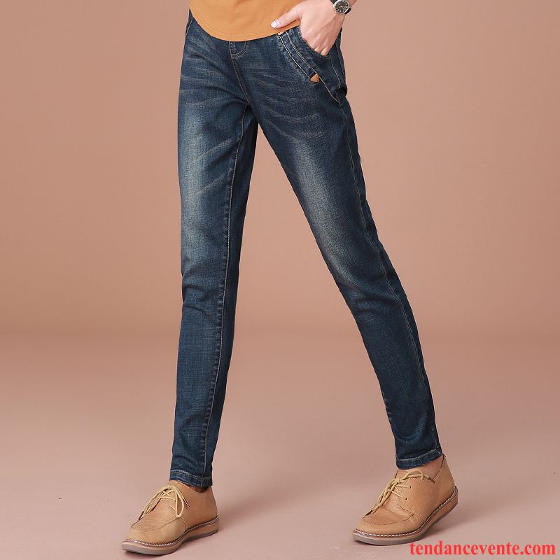 Jean Stretch Femme Taille Haute Décontractée Rétro Extensible Harlan Printemps Pantalon Tendance Mince Femme Vente